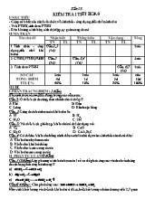 Kiểm tra 1 tiết Hoá 8 (tiết 53)